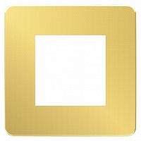 Рамка 1 пост UNICA STUDIO, золото | код. NU280259 | Schneider Electric